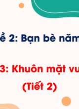 Bài 3 Khuôn mặt vui vẻ (Tiết 2)